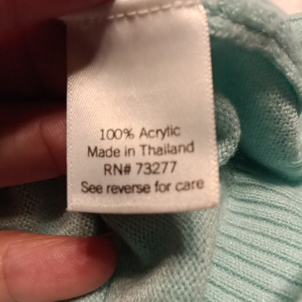 Croft & Barrow Women's Blue Extra Soft Cabled Crew Neck Sweater Size 3X - Picture 4 of 6